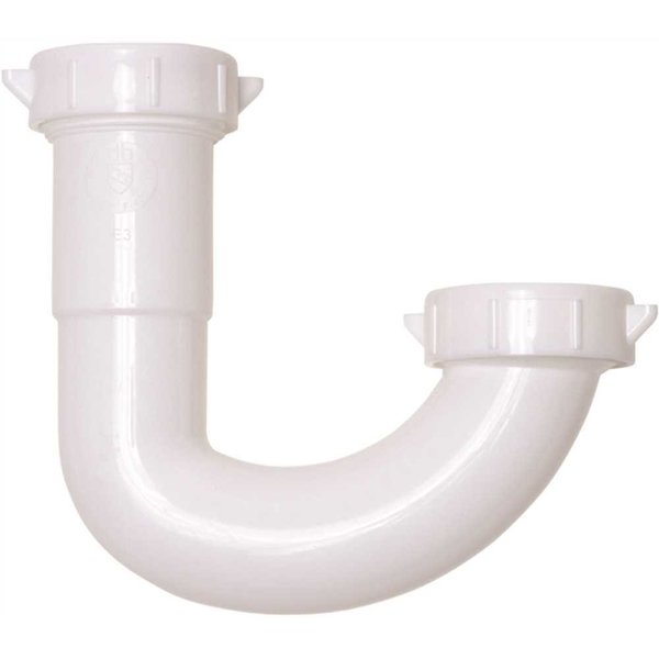 Oatey 1-1/4 in. White Plastic Sink Drain J-Bend P- Trap HDC9650BG